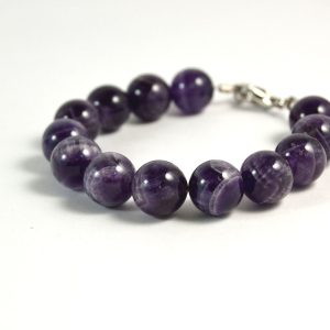 Amethyst Beaded Bracelet 8mm