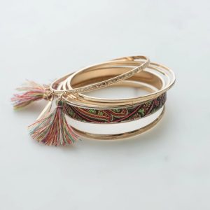 Triple Stone Stacking Bracelet Set